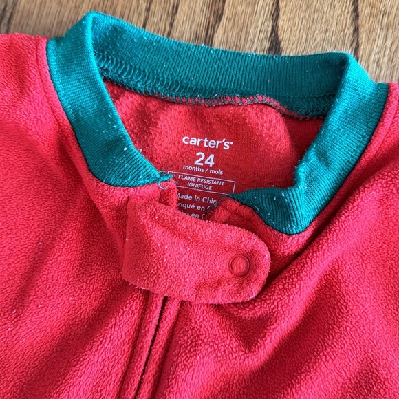 Carters 24M one piece Christmas Pajamas - Picture 4 of 4